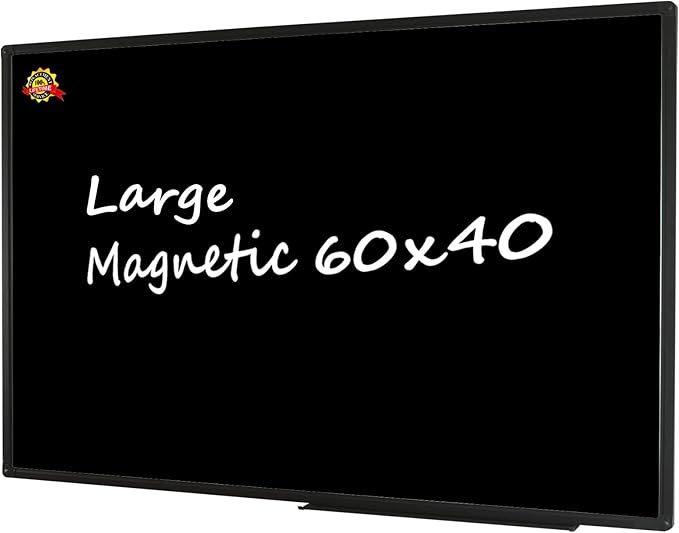 Lockways Magnetic Chalkboard 60 x 40 Inches, Aluminum Frame Large Blackboard