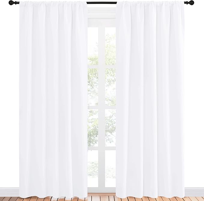 NICETOWN White Bedroom Curtain Panels