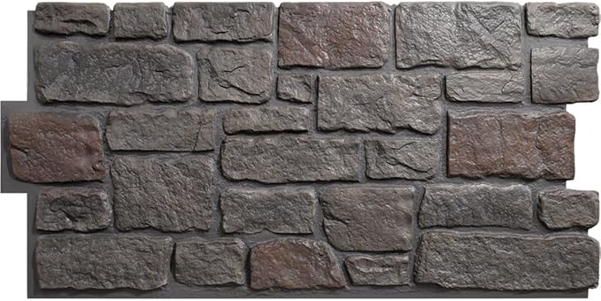 EverStone Cobblestone Faux Stone Panel, Earth Color