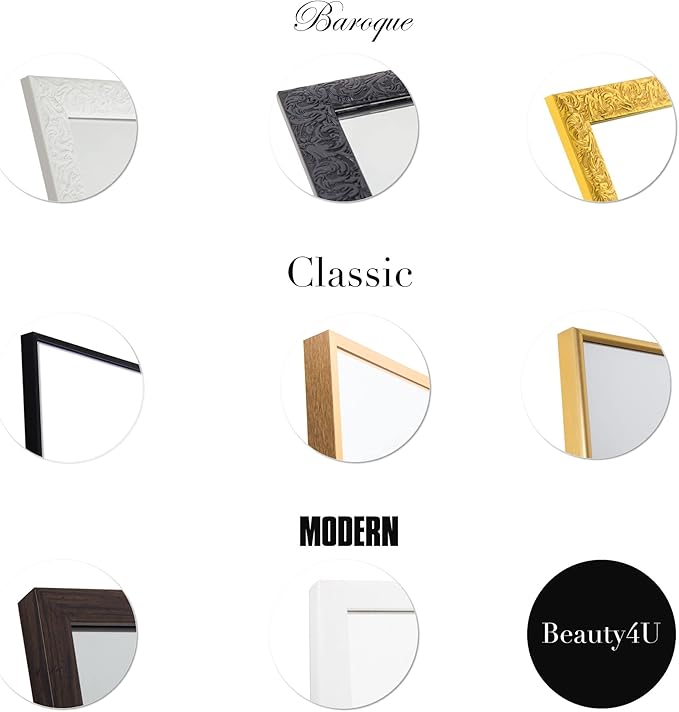 Beauty4U Full Length Mirror Wall Mirror Full Body Dressing Mirror Wall Mounted