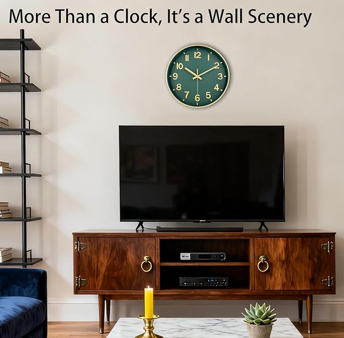 Wall Clocks Battery Operated, 12 Inch Non Ticking Digital Wall Clock, Silent