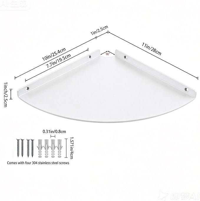 11 Inch Corner Shelf