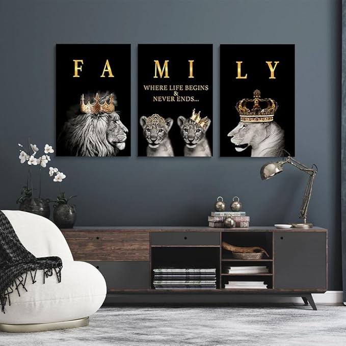 GUBIYU Family Where Life Begins Love Never Ends Word Sign Wall Decor, Letters