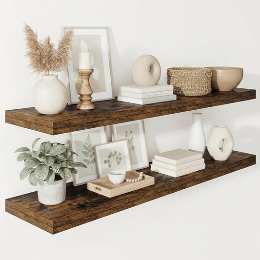 Vivelove 12" Deep Floating Shelves 47.2" Long, Wall Shelves