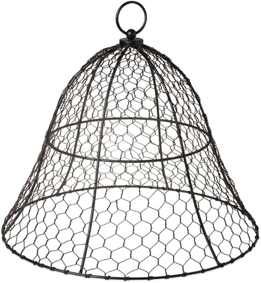 Gardenerâs Supply Company Sturdy Chicken Wire Cloche Plant Protector Cover | Sturdy Metal Cage Garden Protection for Your Plants & Seedlings | 16" in Diameter x 12-1/2" H - Black