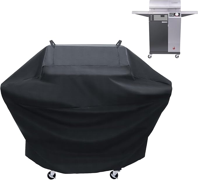Grill Cover for Charbroil 22652143 Edge Electric Grill, 50 inch for Charbroil 2 Burner Grill, 600D Heavy Duty Waterproof Cover for CharBroil and Smokers Up to 49 Inches Wide
