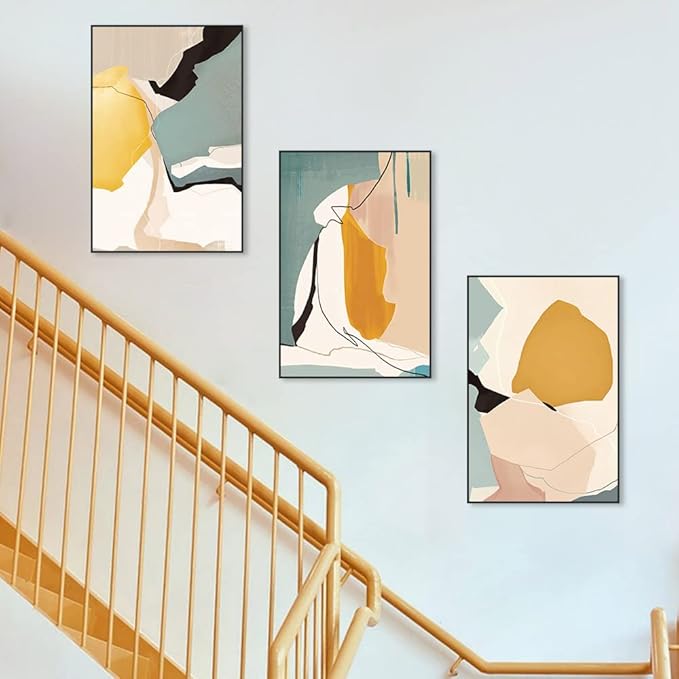 MPLONG Wall Art, Frame Canvas Wall Art Set, Striking Modern Minimalism