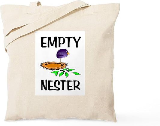 CafePress EMPTY NESTER Tote Bag Natural Canvas Tote Bag, Reusable Shopping Bag