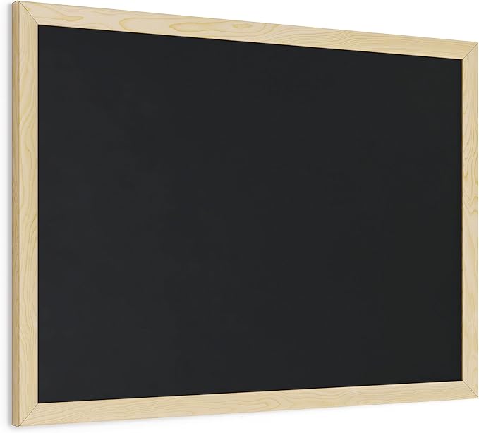 U Brands Chalkboard, Light Birch Wood Frame