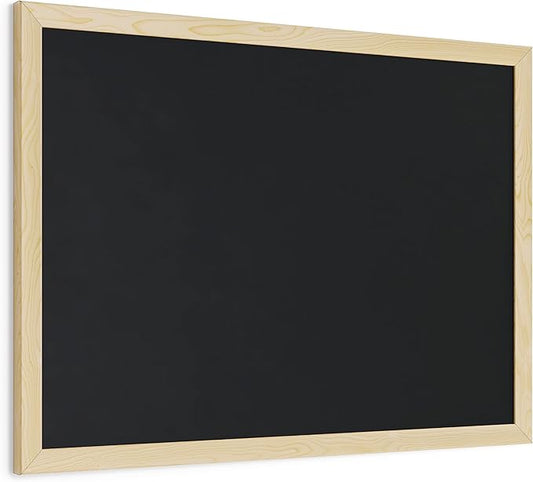 U Brands Chalkboard, Light Birch Wood Frame