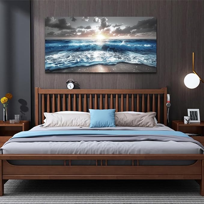 hyidecorart Canvas Wall Decor For Office Large Wall Art For Living Room Blue