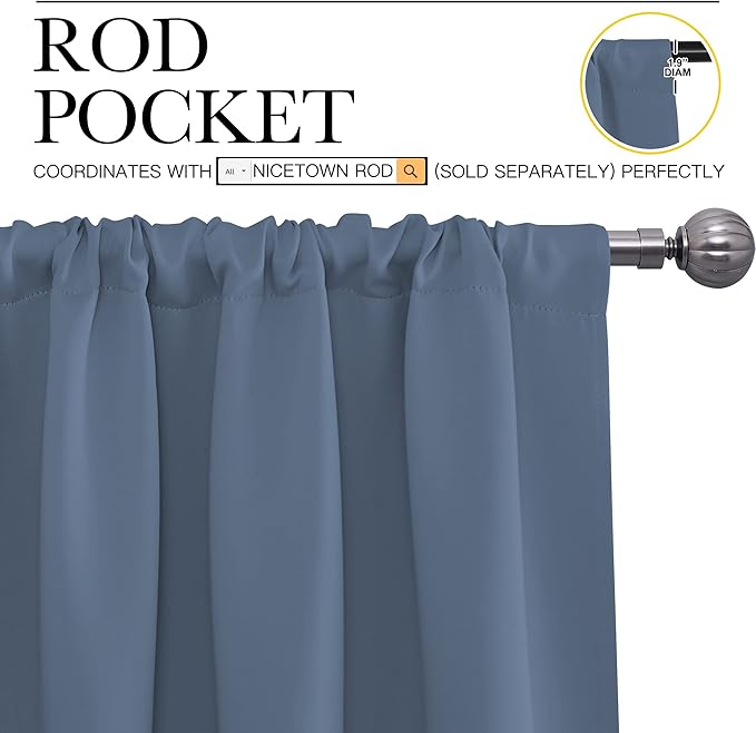 NICETOWN Blackout Curtains for Living Curtains, Window Treatment Curtains &