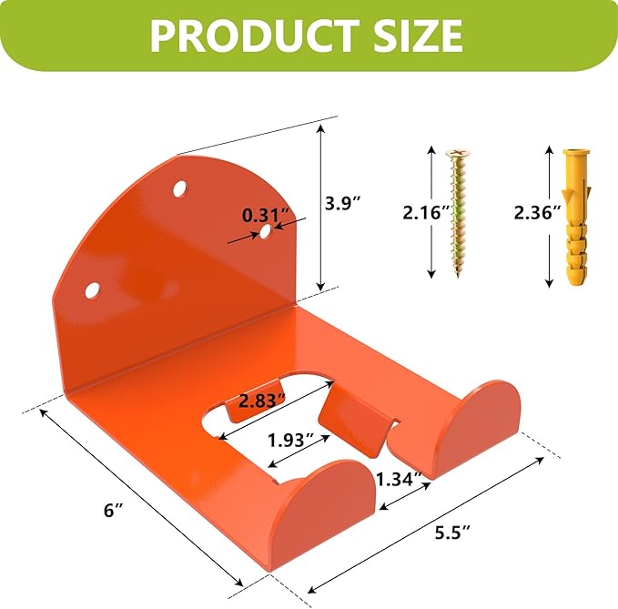 Garage Organizer Grass Trimmer Rack Heavy Duty Weed Eater Hanger Trimmer Hanger Garden Power Tool Hanger for Grass Trimmer, Hedge Trimmer, Garage Trimmer Garden Tools