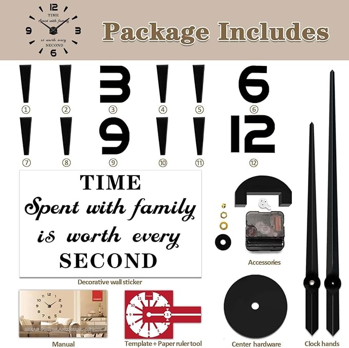 VANGOLD Wall Clock Oversized Wall Clocks