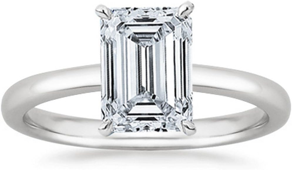 Houston Diamond District 1 to 5 Carat LAB GROWN Solitaire IGI CERTIFIED Diamond Engagement Ring (E-F Color VS2-SI1 Clarity)
