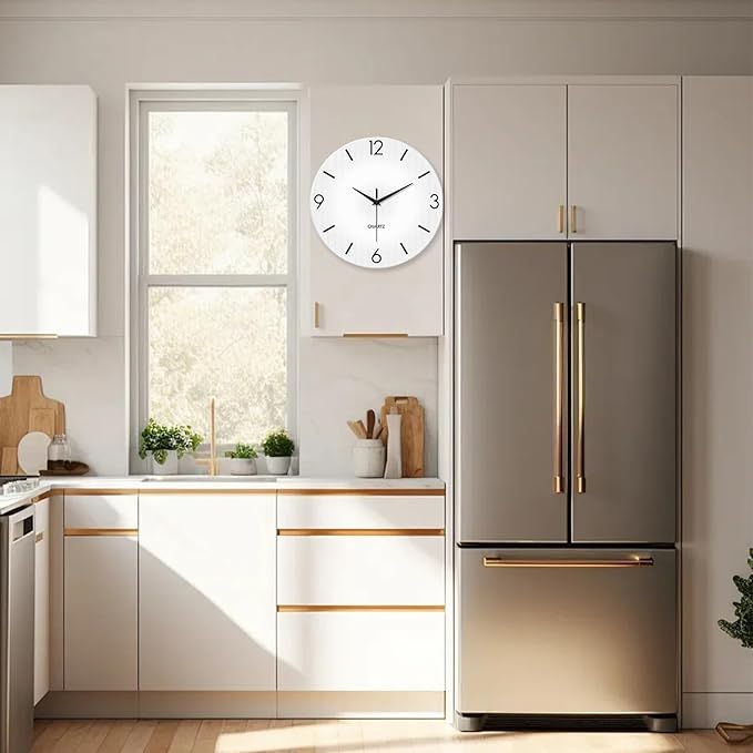 XFM Modern Simple Wall Clock 16 Inch Silent Wall Clocks Battery Operated Big