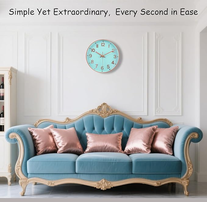 Wall Clocks Battery Operated, 12 Inch Non Ticking Digital Wall Clock, Silent