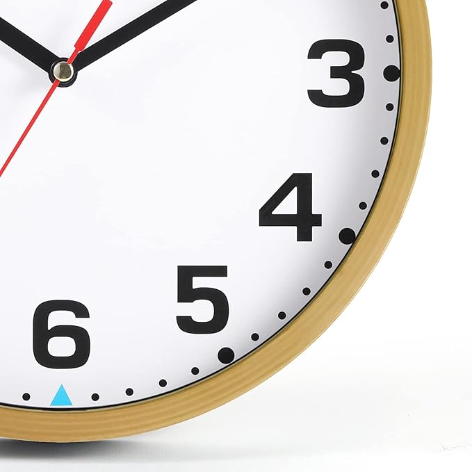 SIN&MI Wall Clock 9 Inch Battery Operated Silent Non-Ticking Wall Clock Modern