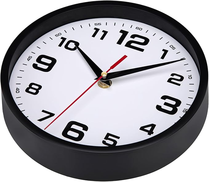 14 Inch Wall Clock Silent Non-Ticking Modern Clocks Battery Operated Large