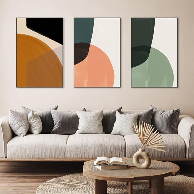 MPLONG Wall Art, Frame Canvas Wall Art Set, Striking Modern Minimalism