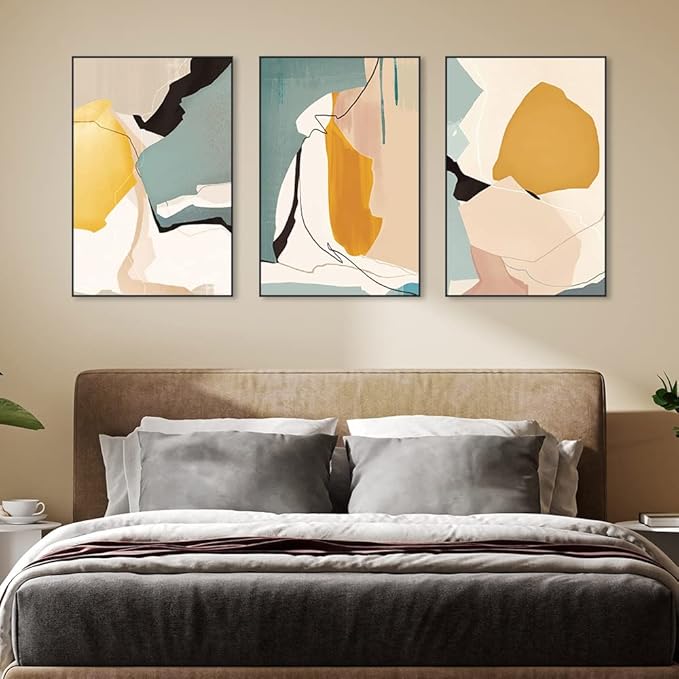 MPLONG Wall Art, Frame Canvas Wall Art Set, Striking Modern Minimalism