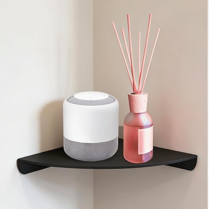 Small Floating Corner Shelves Metal Corner Wall Mounted Shelf Curved Corner