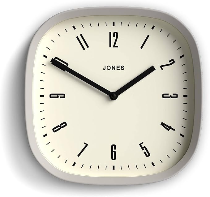 JONES CLOCKS® Marvel wall Clock | Modern Retro Rounded Square Clock | 10 inch |