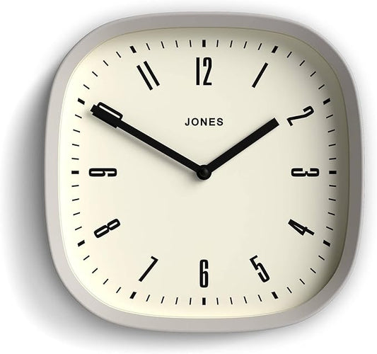 JONES CLOCKS® Marvel wall Clock | Modern Retro Rounded Square Clock | 10 inch |