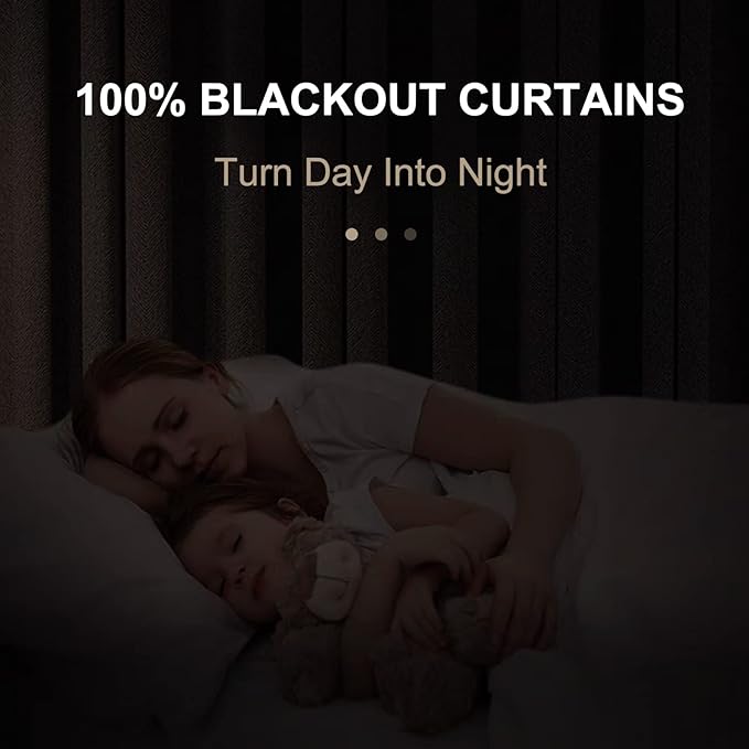 100% Blackout Shield Linen Blackout Curtains