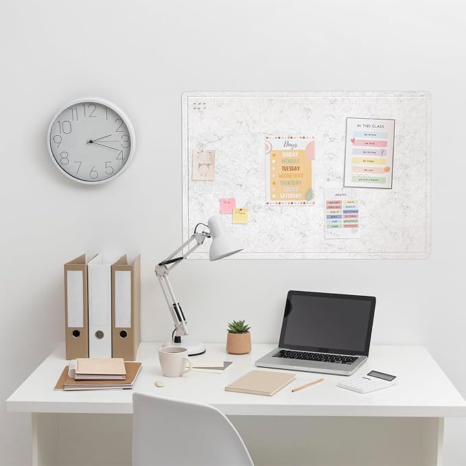Lightomorrow Bulletin Board, 36 x 24 inches Felt Board
