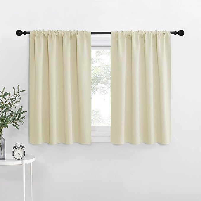 NICETOWN RV Blackout Curtains for Camper Windows, Kitchen Curtains, Short