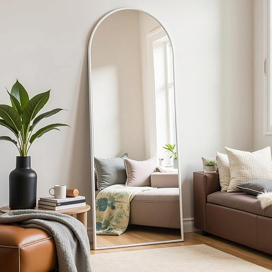Rowjut Floor Mirror Arched Mirror Full Length 56"X20"Full Length Mirror can be