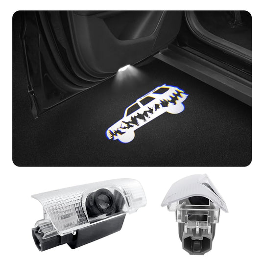 akarin 2 PCS LED Car Door Logo Lights Compatible with 4Runner 2010-present Black Puddle Lamp Projector Laser Welcome Light