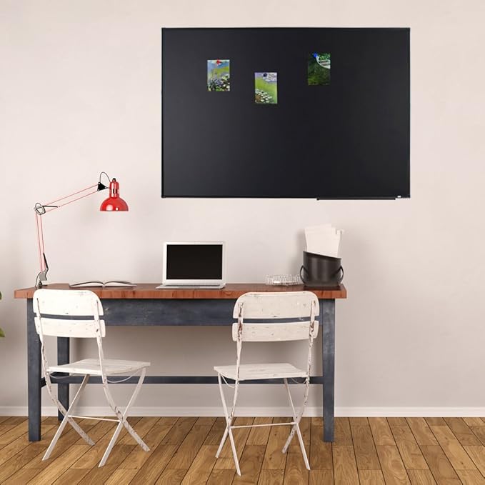 Lockways Magnetic Chalkboard 36 x 24 Inches, Aluminum Frame Large Blackboard