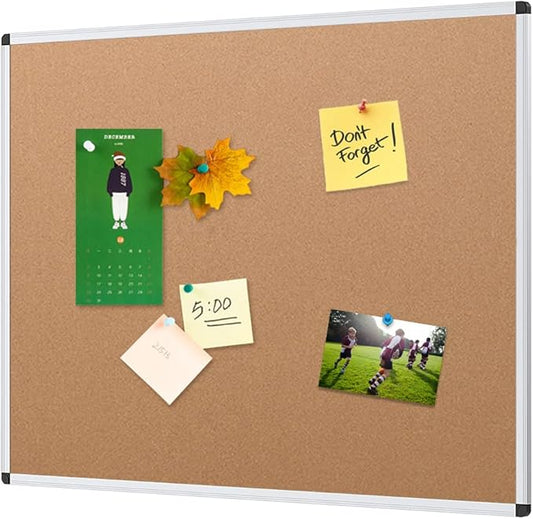 VIZ-PRO Cork Notice Board, 36 X 24 Inches