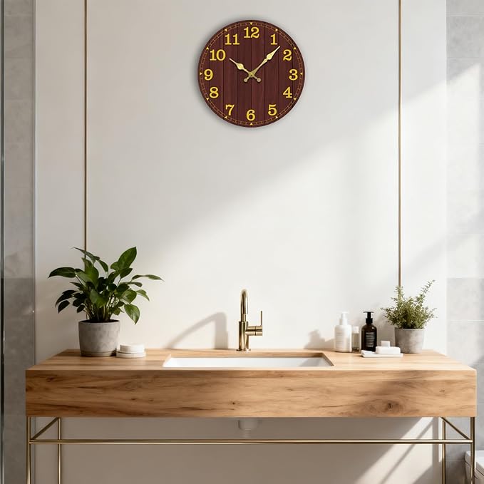 Wall Clock, Modern Wall Clocks Battery Operated, Silent Non Ticking Clock