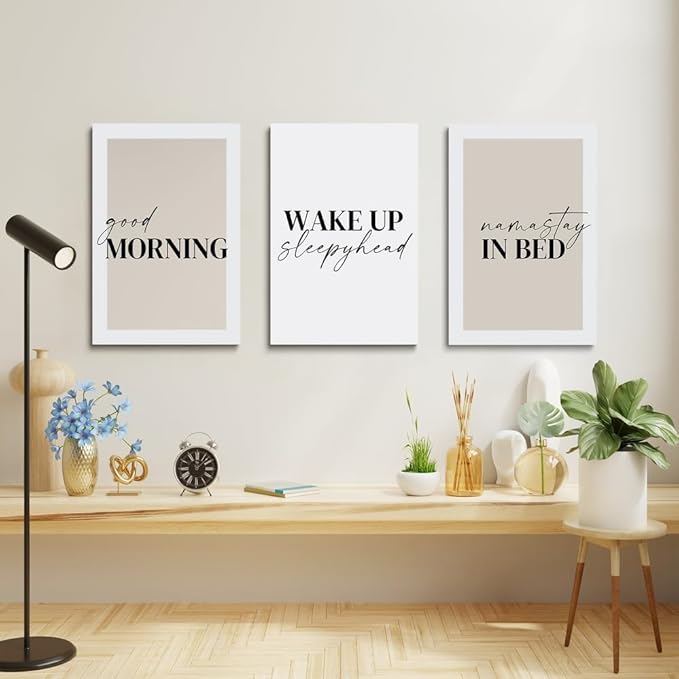 GUBIYU Above Bed Decor Set of 3