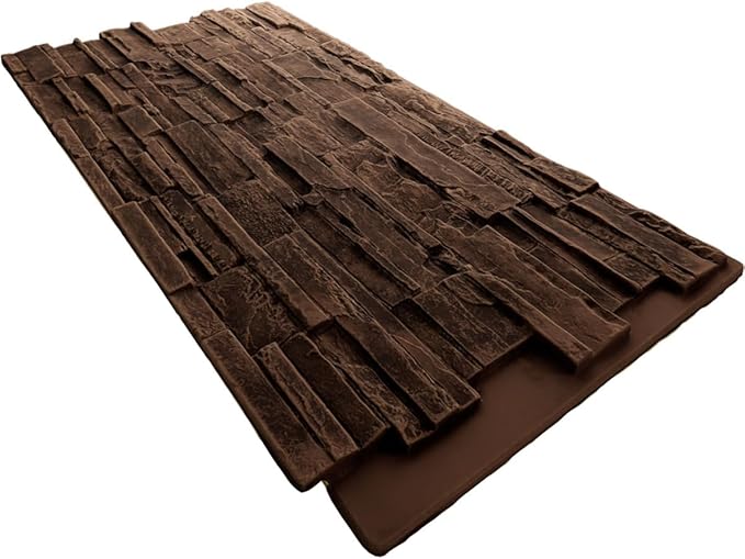 EverStone Cascade Faux Stone Panel, 48 5/8"W x 24 3/4"H x 1 1/4"D, Arizona Color