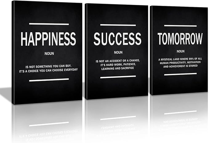 KAWAHONE Success Quotes Wall Art, Motivational Entrepreneur Tomorrow Poster