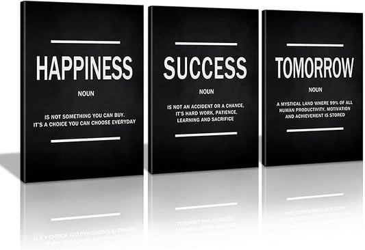 KAWAHONE Success Quotes Wall Art, Motivational Entrepreneur Tomorrow Poster