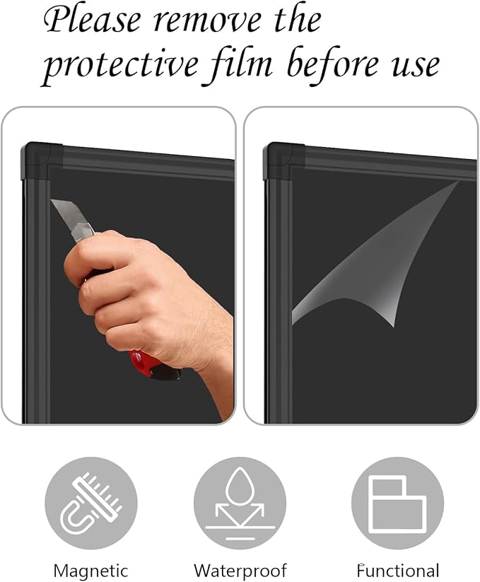 XBoard Magnetic Chalkboard 48 x 31 inch Chalk Board/Black Board, Display