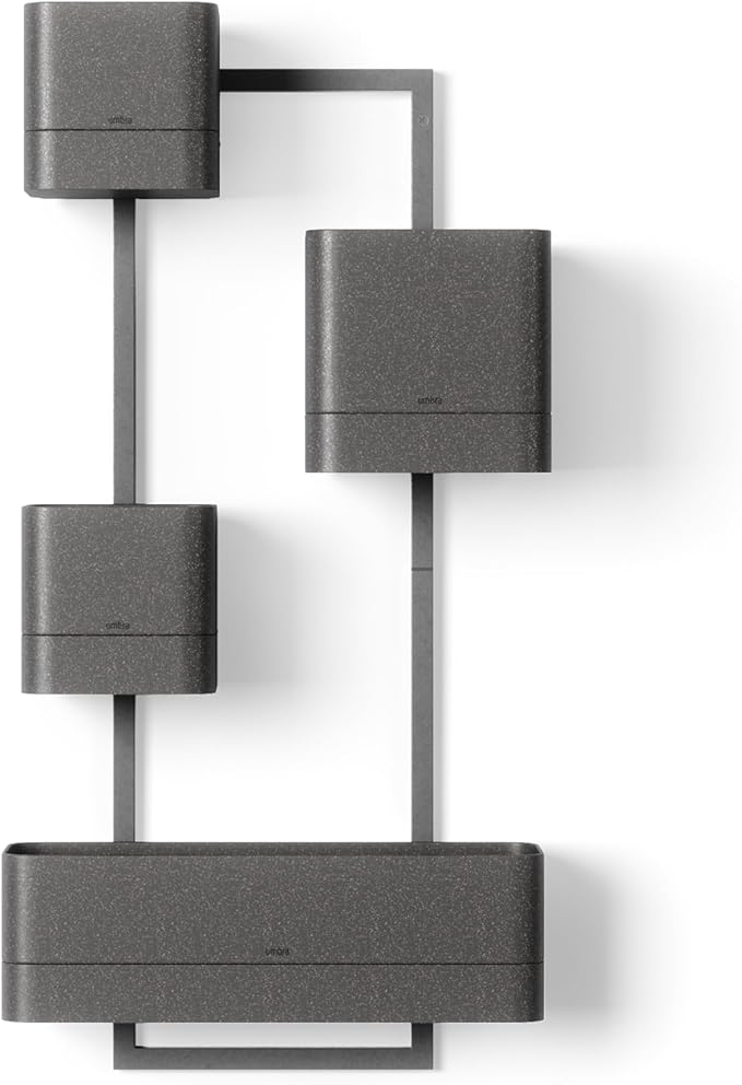 Umbra Cubiko Wall Planter with 4 Lightweight and Durable Pots