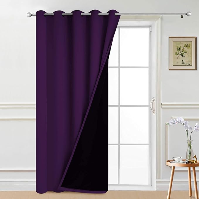 Yakamok 100% Blackout Lined Panels, Thermal Insulated Blackout Curtains