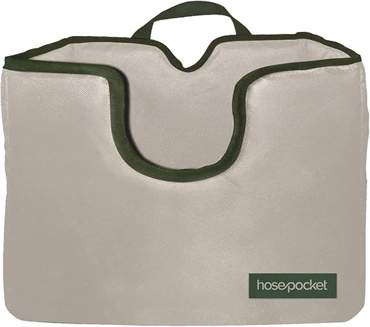 Expandable Garden Hose Holder by Hose Pocket â Store Your Expandable Garden Hose Neatly and Simply â Size Small Designed for 25-50 ft. Hose (Small)