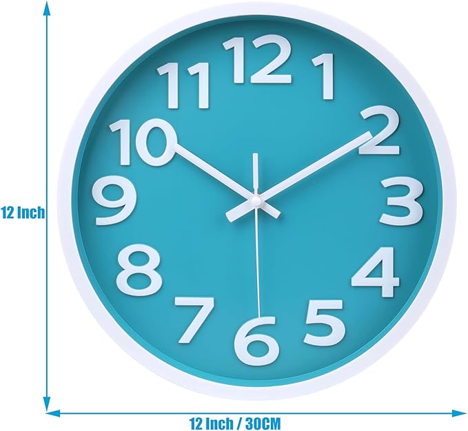 Crosstime Wall Clock Silent Non Ticking Indoor Outdoor Clock Battery Operated