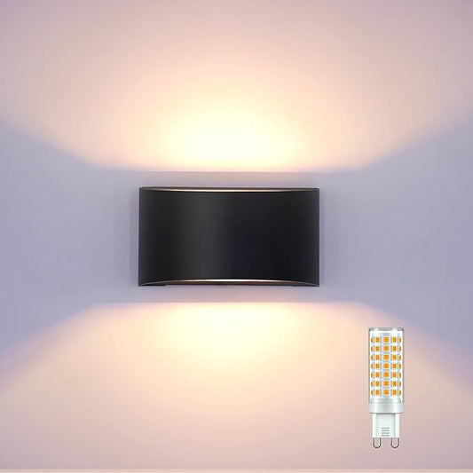 KICAAO Modern LED Wall Sconce, Warm White 3000K, Hardwired Indoor Wall Lights