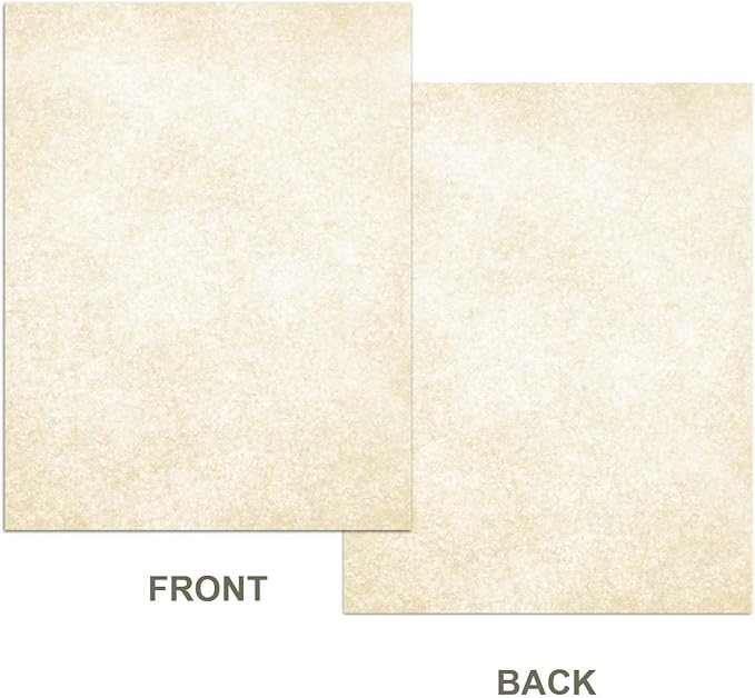(2 Pack)Parchment Paper for Certificates - Stationary Paper for Resumes, Diplomas, Letter Size Certificate Paper, 200 Sheets Double-Sided Diploma Paper, 100gsm, 8.5" x 11" Parchment Paper for Printing