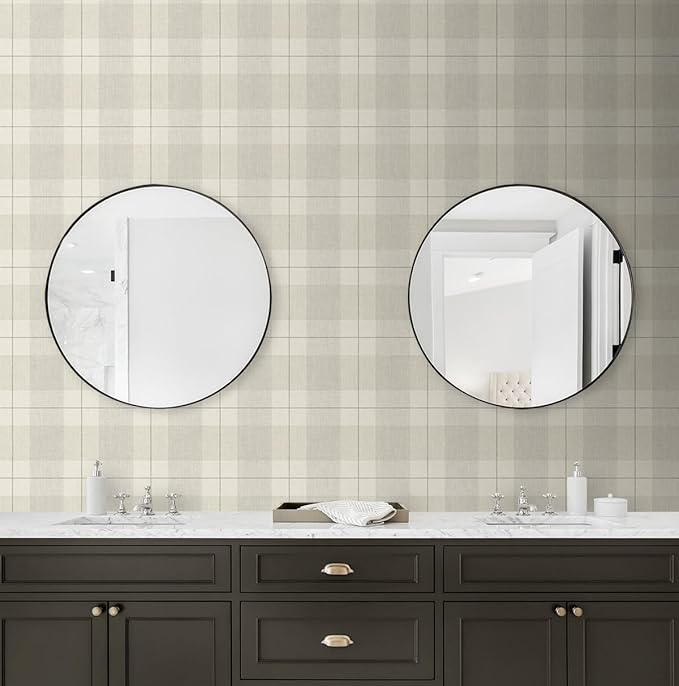 NextWall Lenox Hill Plaid Peel and Stick Wallpaper