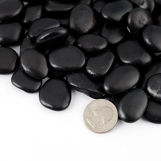 11LB Black River Rocks for Vases 3/8-3/4Inch River Stones Decorative Rocks for Plants Indoor Pebbles for Crafts Decorative Stones Gravels Rocks for Plants Outdoor
