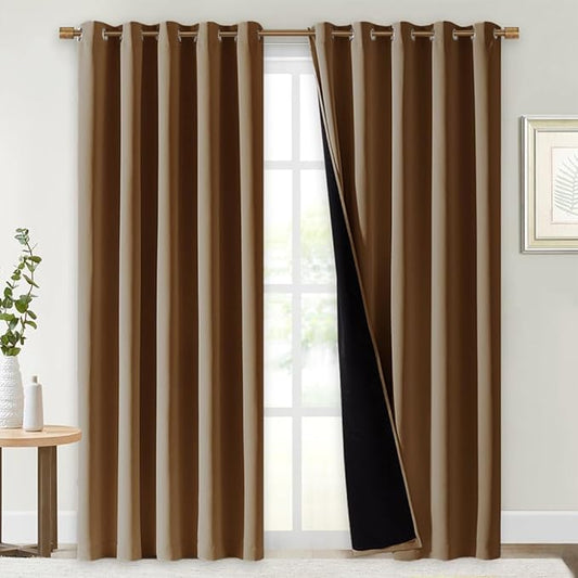 NICETOWN Full Shade Curtain Panels, 62 x 84 inch, Pair of Energy Smart & Noise